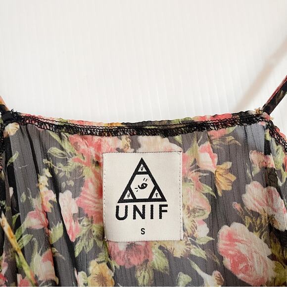 UNIF | Floral Maxi Kimono Light Cardigan Chiffon Tank - Picture 7 of 8